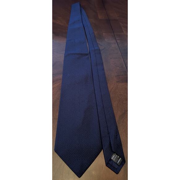Vintage Luxury Marks & Spencer Blue Italian Silk Men’s Neck Tie Made In Uk - Picture 3 of 9